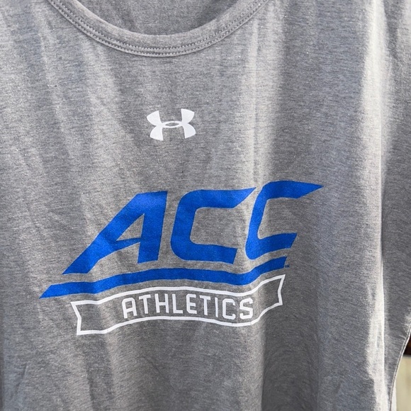 Under Armour Gray Blue Fitted Tee - Picture 2 of 4
